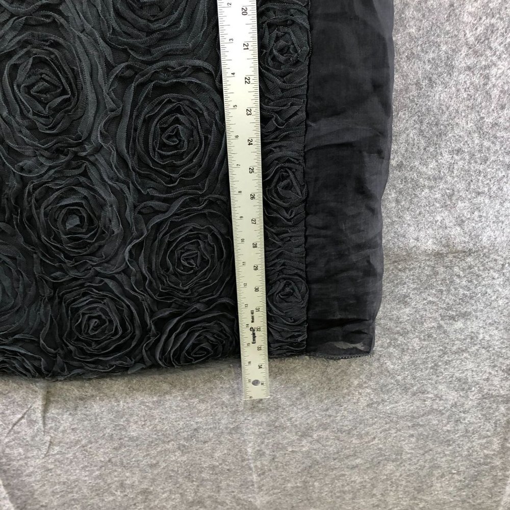 J.‎ Crew Sleeveless Mini Dress Womens 2 Black 3D Floral Applique Shift Formal - Picture 12 of 12